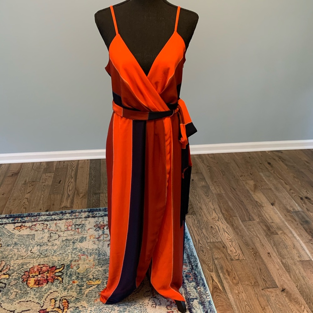 Nicole Miller Red fringe wrap dress Dress Size 6